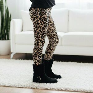 S NEW Girls Cheetah Leggings Leopard Cat Yoga Pants